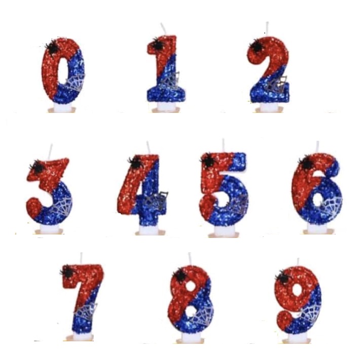 Spider Man Red and Blue Candle